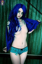 Blue Haired Wild Goth 10