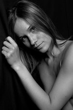Beautiful nude girl in black and white 06