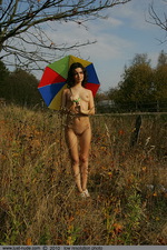 Dasha from Russia with umbrella 11
