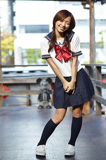 Mayuko - Japanese School uniform 00
