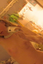 Sexy blonde in the mirror 19