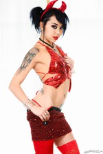 Tattooed Asian Slut Kimberly Chi Strips And Spreads Pussy 03