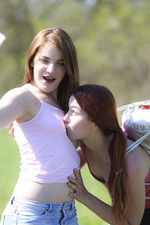 Young Lesbians Licking Pussy Outdoors 00