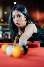 Hot Latina Julia De Lucia Strips On The Pool Table 04