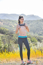 Larysa Strips In The Nature 15