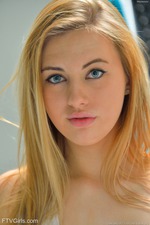 Beautiful Blondie Mackenzie Strips And Spreads In Bed 16