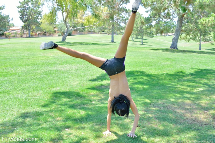 Mya Strips Out Her Gym Dress In A Public Park