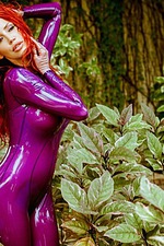 Busty Bianca In Purple Latex 13