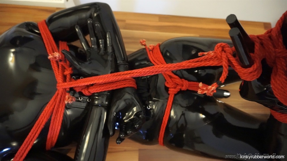 Elise Graves  Playing With Her New Rubberdoll In Bondage