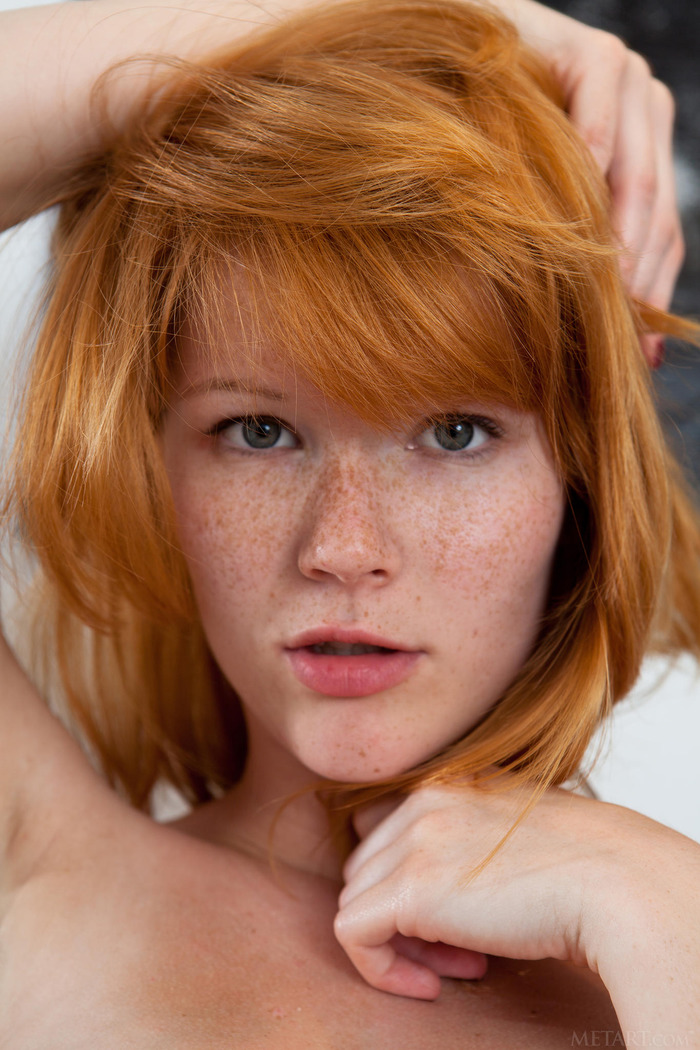 Adorable freckle-faced redhead Mia Sollis 