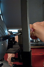 Machines drilling into her pussy and ass 10