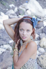 Auburn Teen Fingering On Shore 01